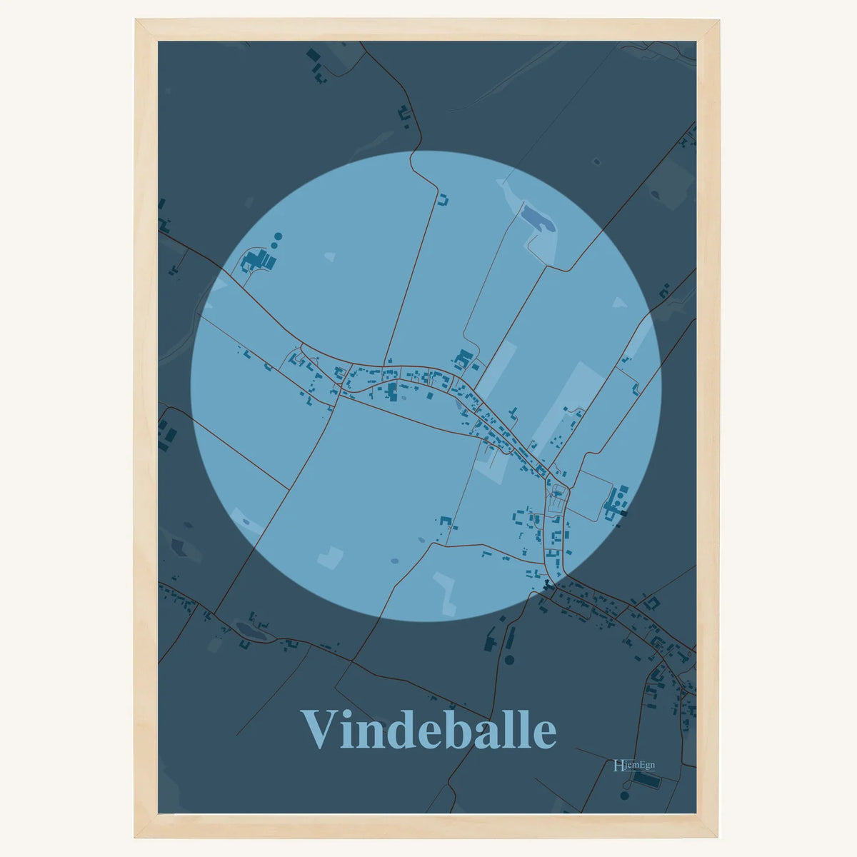 Vindeballe plakat – Centrum 2026 – Lys pastel blå