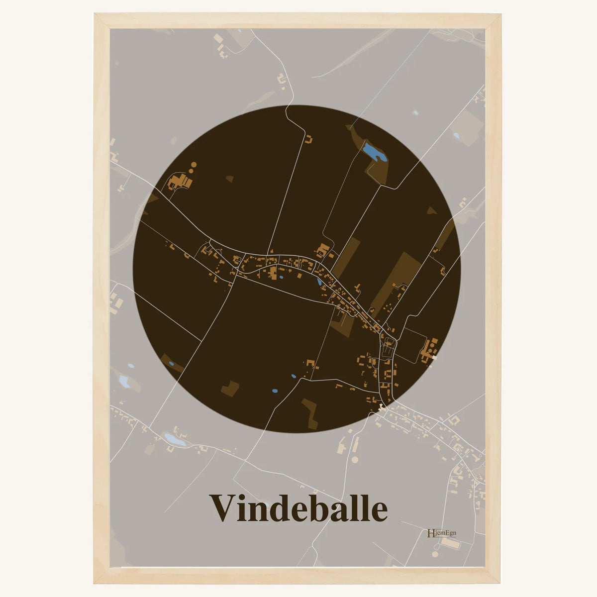 Vindeballe plakat – Centrum 2026 – Mørk brun