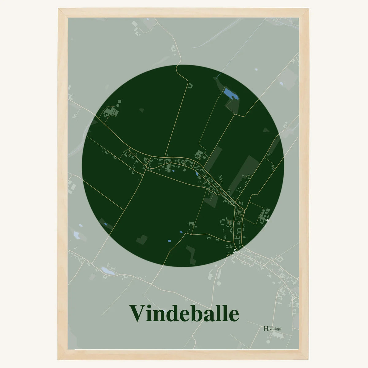 Vindeballe plakat – Centrum 2026 – Mørk grøn