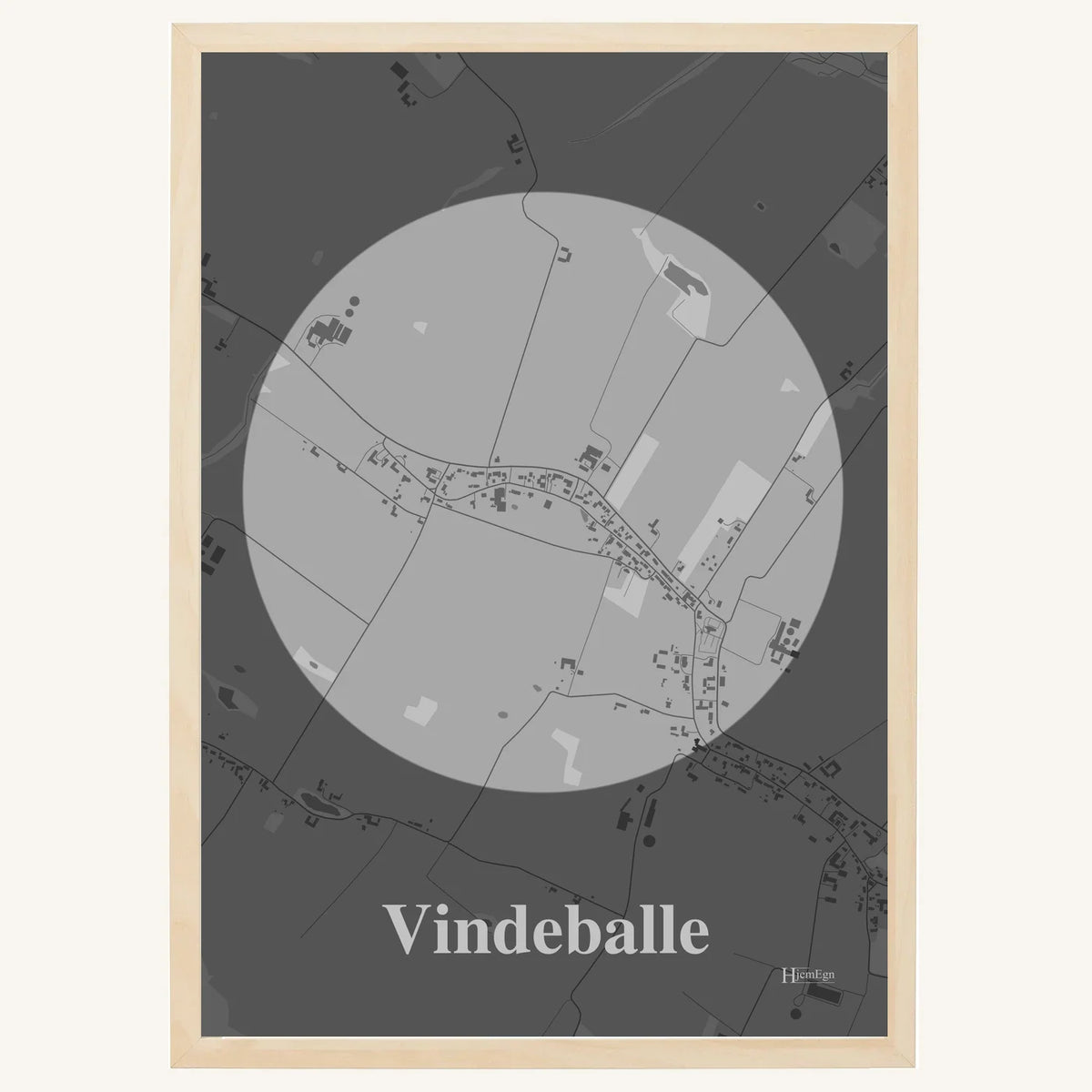Vindeballe plakat – Centrum 2026 – Lys pastel grå
