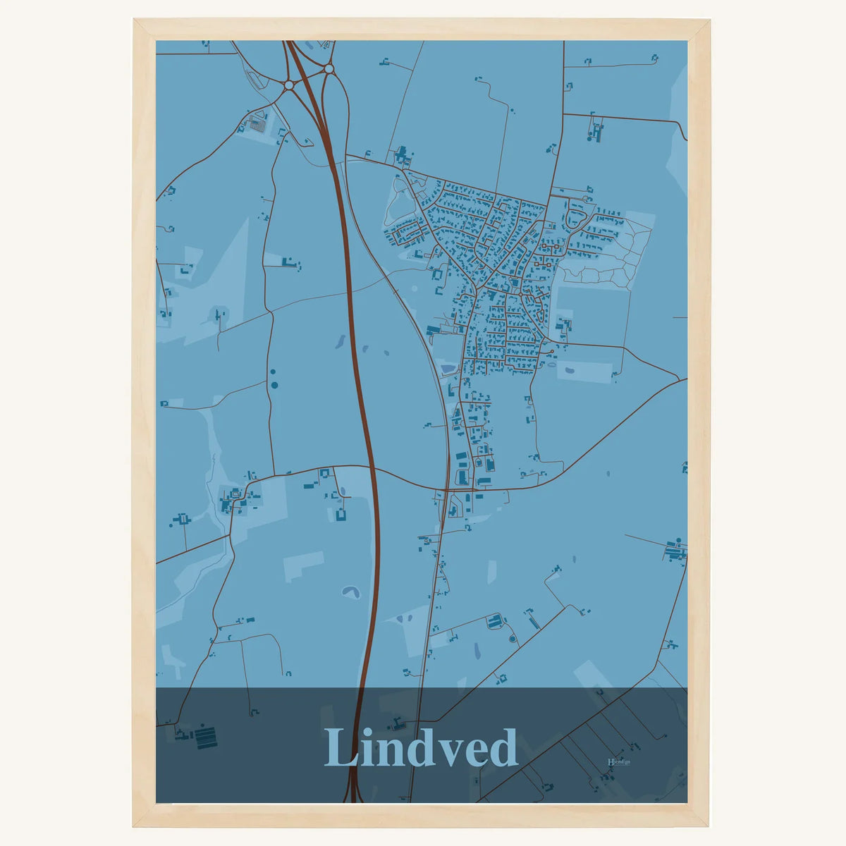 Lindved plakat – Firkantet 2026 – Lys pastel blå