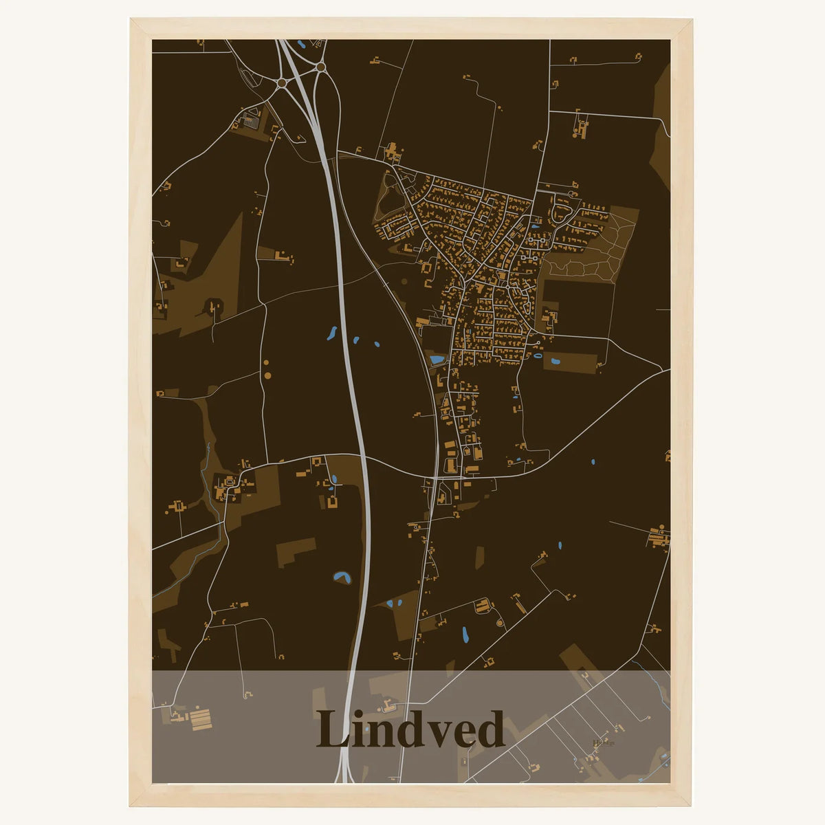 Lindved plakat – Firkantet 2026 – Mørk brun