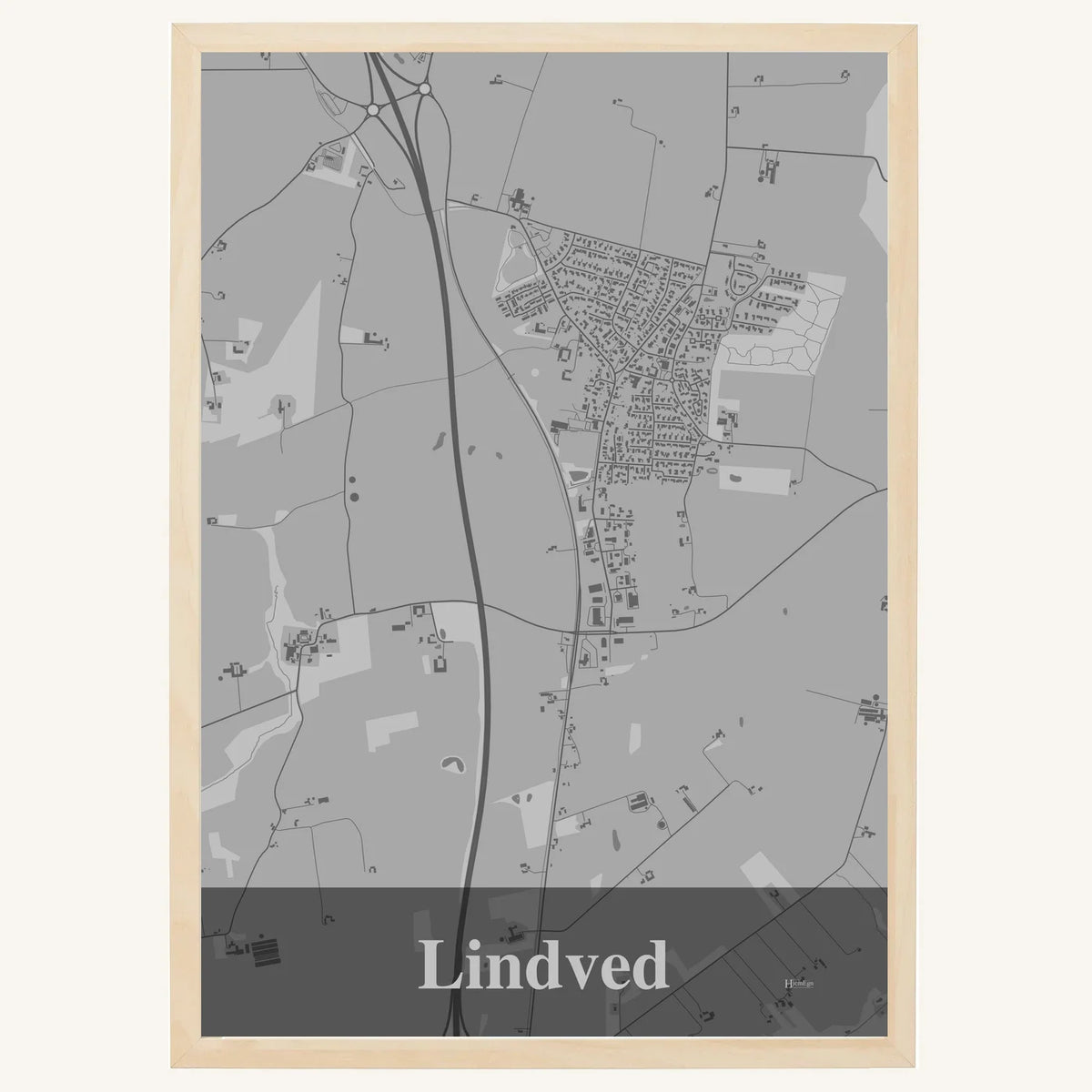 Lindved plakat – Firkantet 2026 – Lys pastel grå