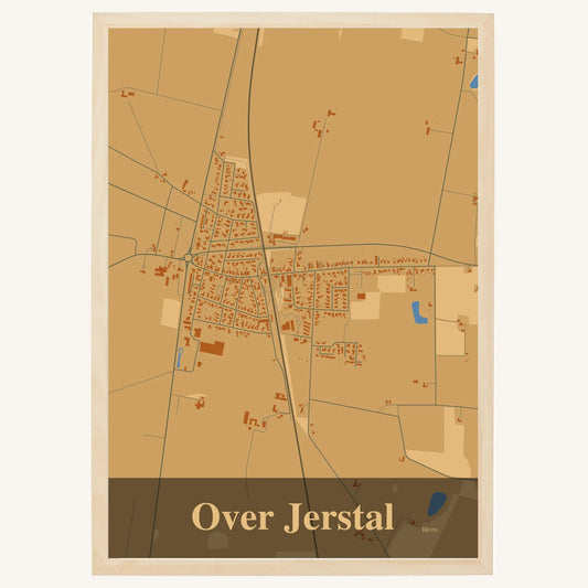 Over Jerstal Plakat – Lys pastel brun
