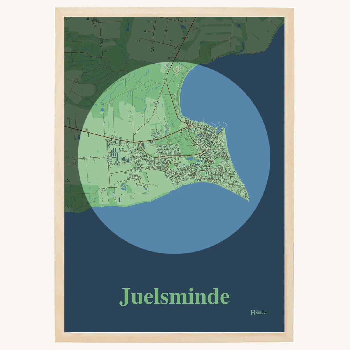 Juelsminde plakat – Centrum 2026 – Lys pastel grøn