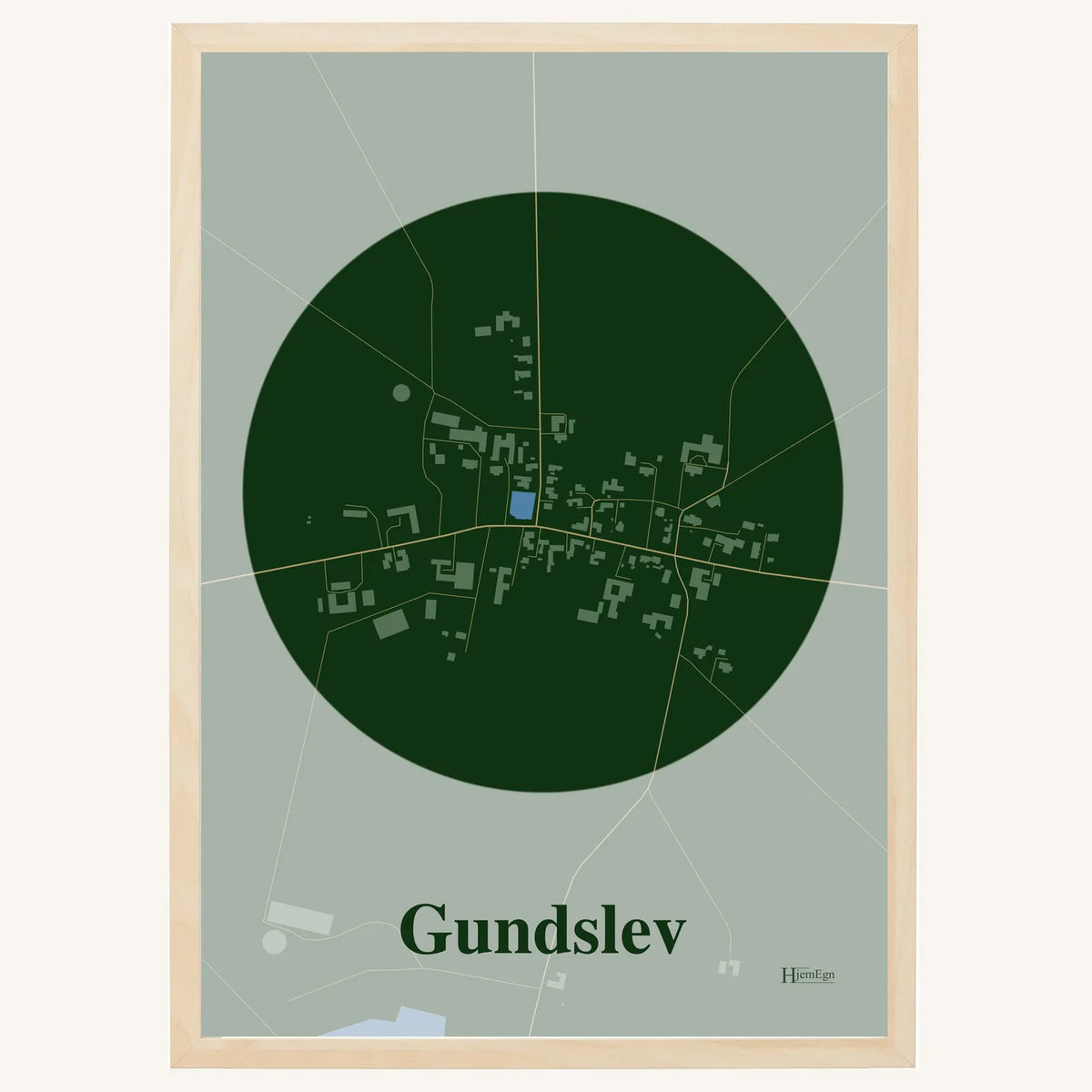 Gundslev plakat – Centrum 2026 – Mørk grøn