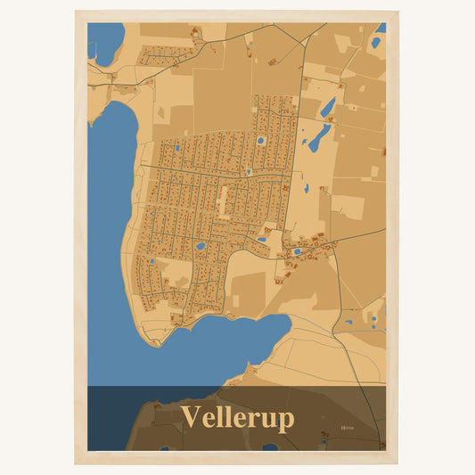 Vellerup Plakat – Lys pastel brun