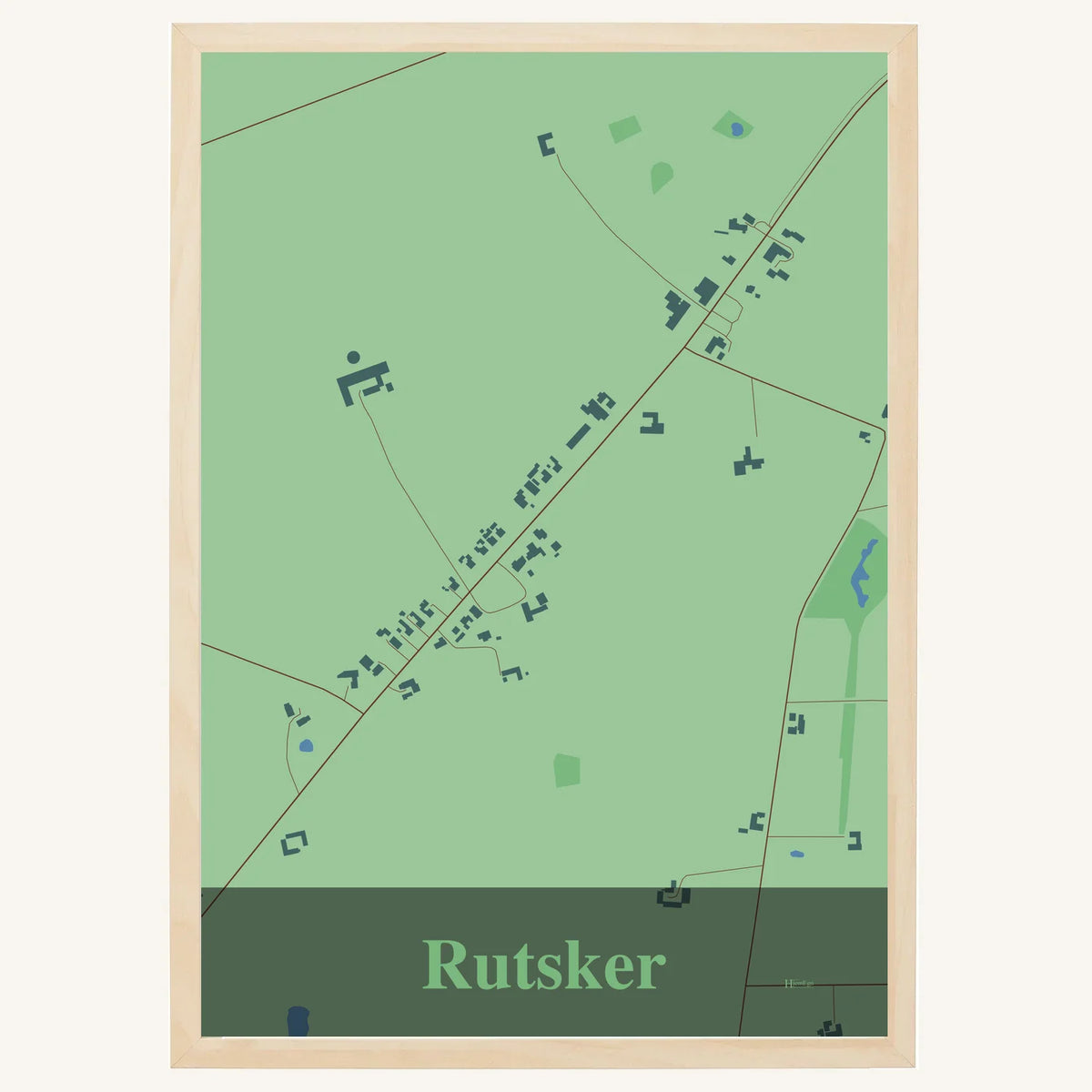 Rutsker plakat – Firkantet 2026 – Lys pastel grøn