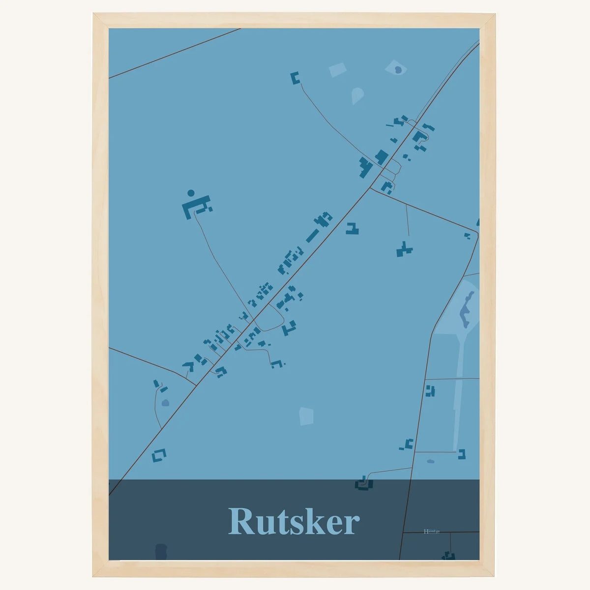 Rutsker plakat – Firkantet 2026 – Lys pastel blå