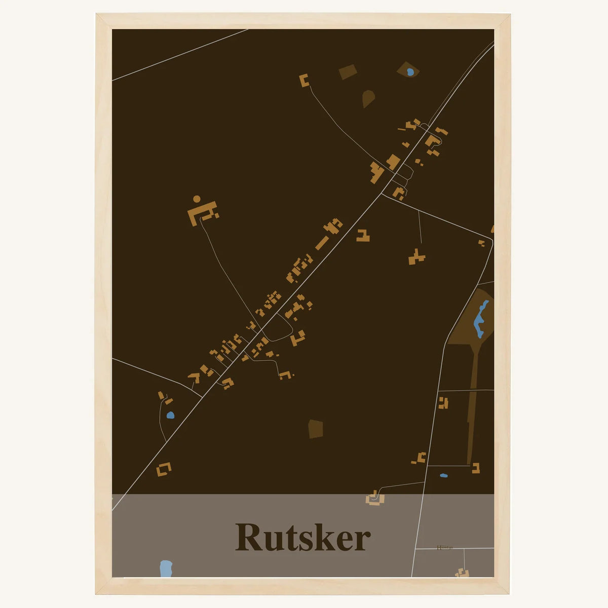 Rutsker plakat – Firkantet 2026 – Mørk brun