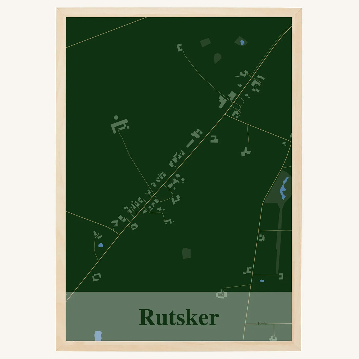 Rutsker plakat – Firkantet 2026 – Mørk grøn