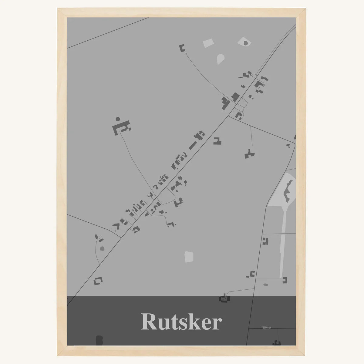 Rutsker plakat – Firkantet 2026 – Lys pastel grå
