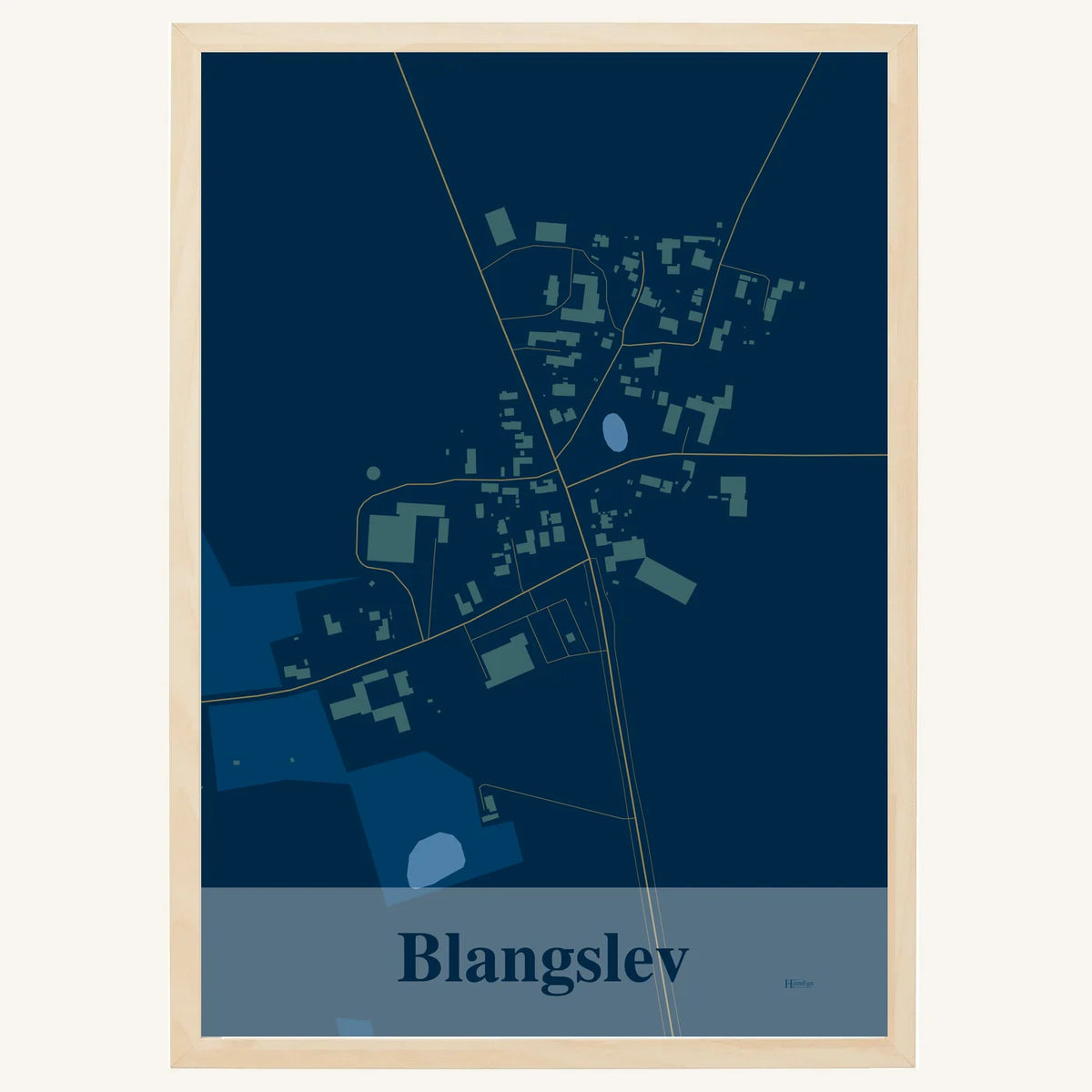 Blangslev plakat – Firkantet 2026 – Mørk blå
