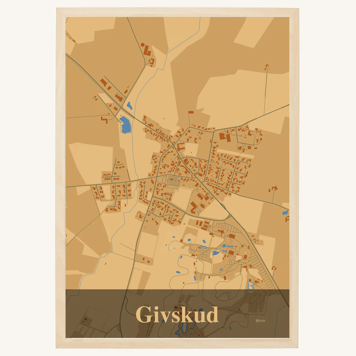 Givskud plakat – Firkantet 2026 – Lys pastel brun
