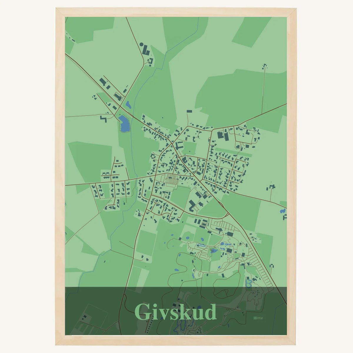 Givskud plakat – Firkantet 2026 – Lys pastel grøn