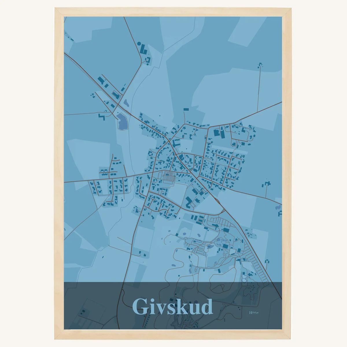 Givskud plakat – Firkantet 2026 – Lys pastel blå