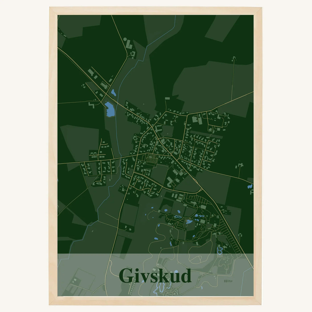 Givskud plakat – Firkantet 2026 – Mørk grøn