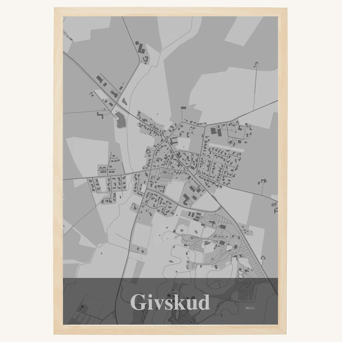 Givskud plakat – Firkantet 2026 – Lys pastel grå