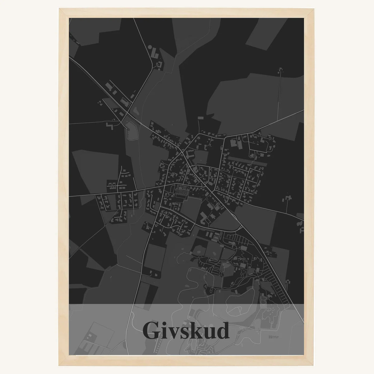 Givskud plakat – Firkantet 2026 – Mørk grå