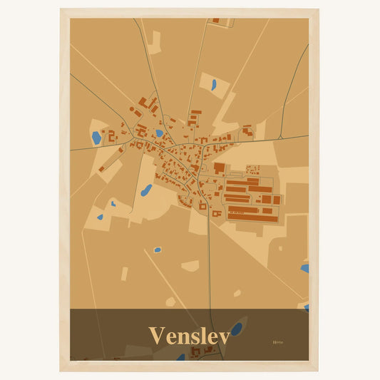 Venslev plakat – Firkantet 2026 – Lys pastel brun