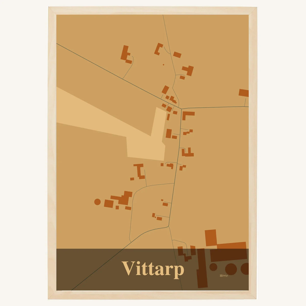Vittarp plakat – Firkantet 2026 – Lys pastel brun