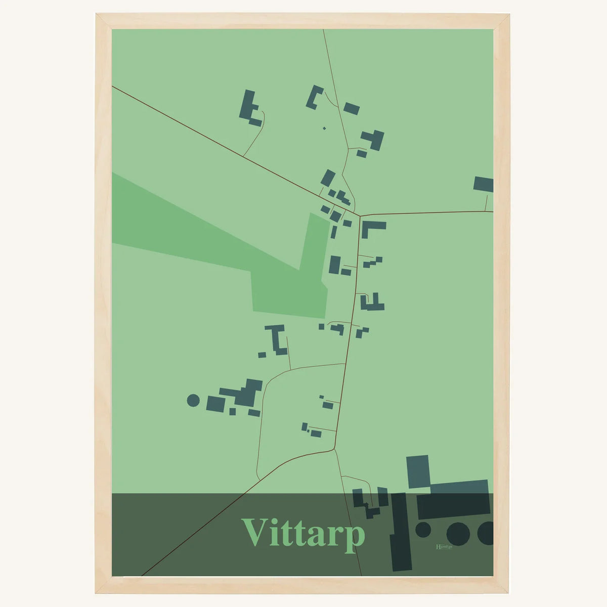 Vittarp plakat – Firkantet 2026 – Lys pastel grøn