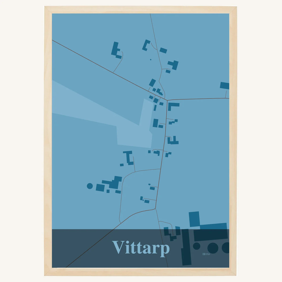 Vittarp plakat – Firkantet 2026 – Lys pastel blå