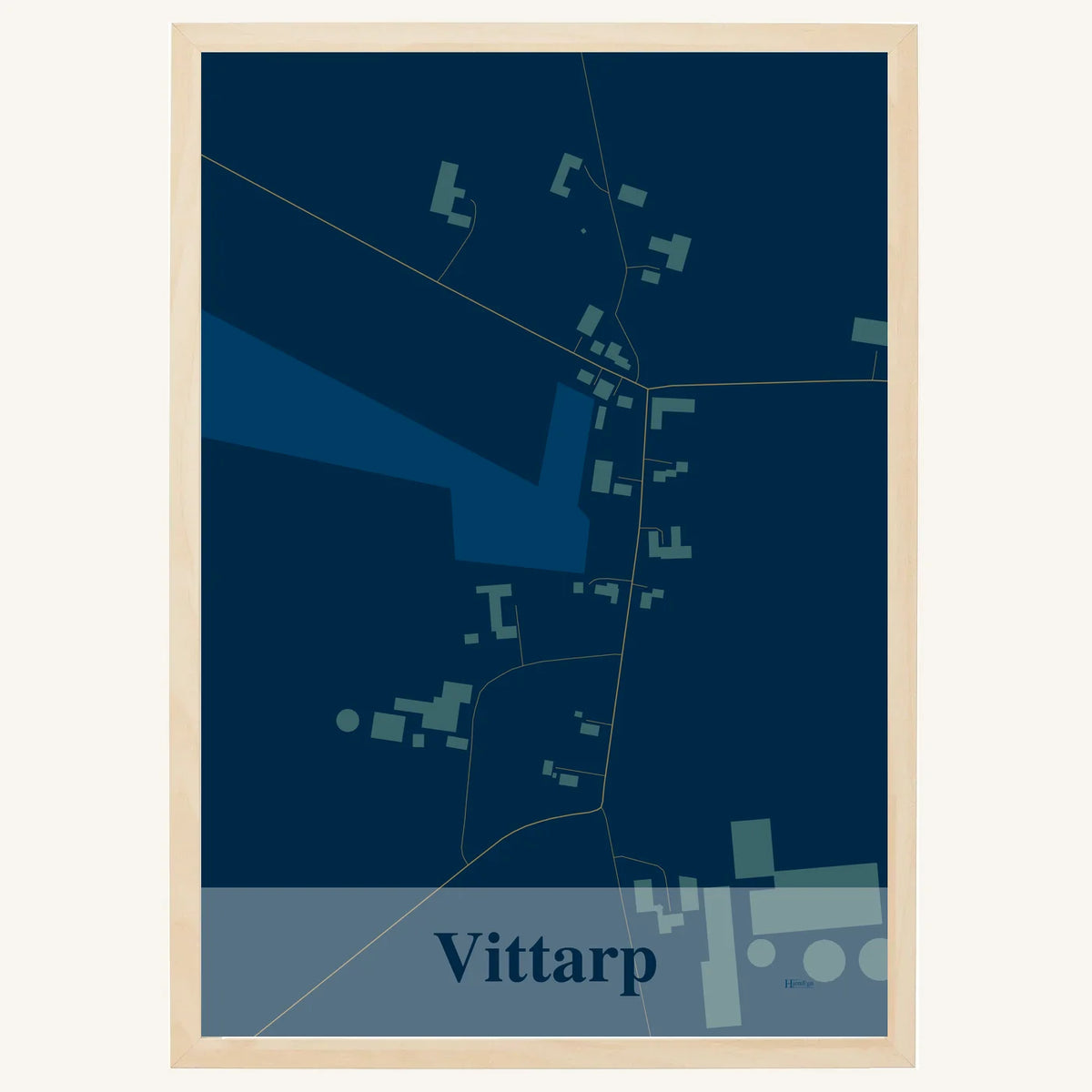 Vittarp plakat – Firkantet 2026 – Mørk blå