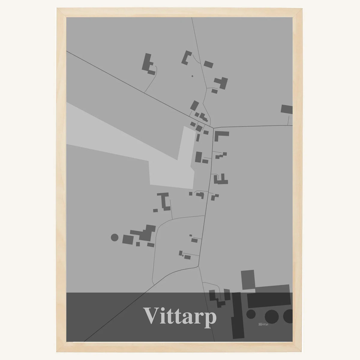 Vittarp plakat – Firkantet 2026 – Lys pastel grå