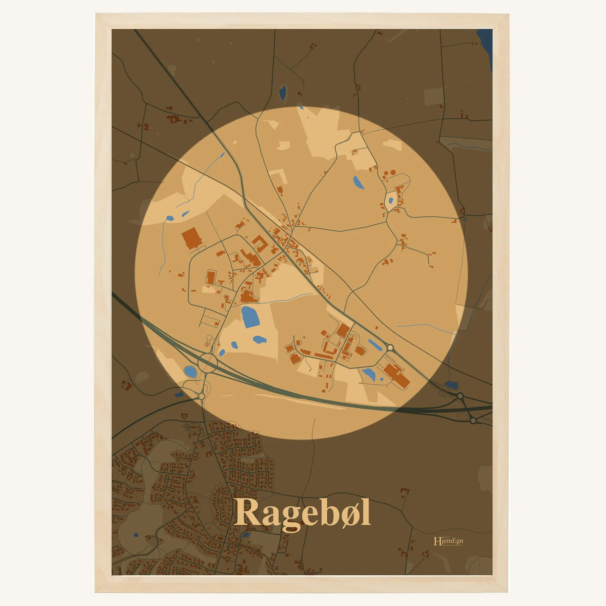 Ragebøl plakat – Centrum 2026 – Lys pastel brun