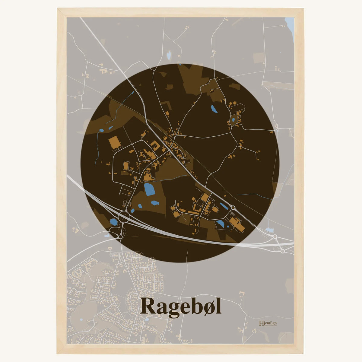 Ragebøl plakat – Centrum 2026 – Mørk brun