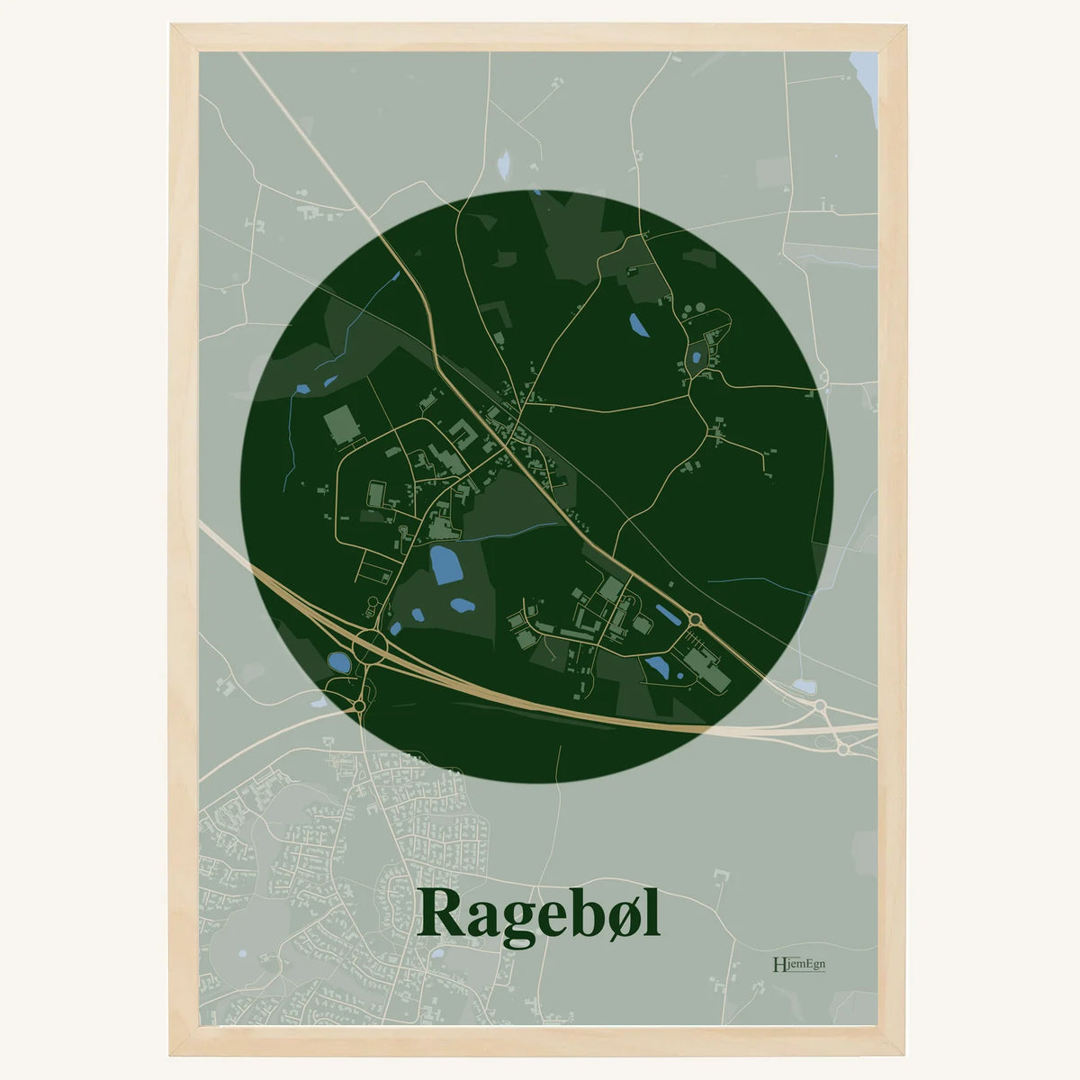 Ragebøl plakat – Centrum 2026 – Mørk grøn