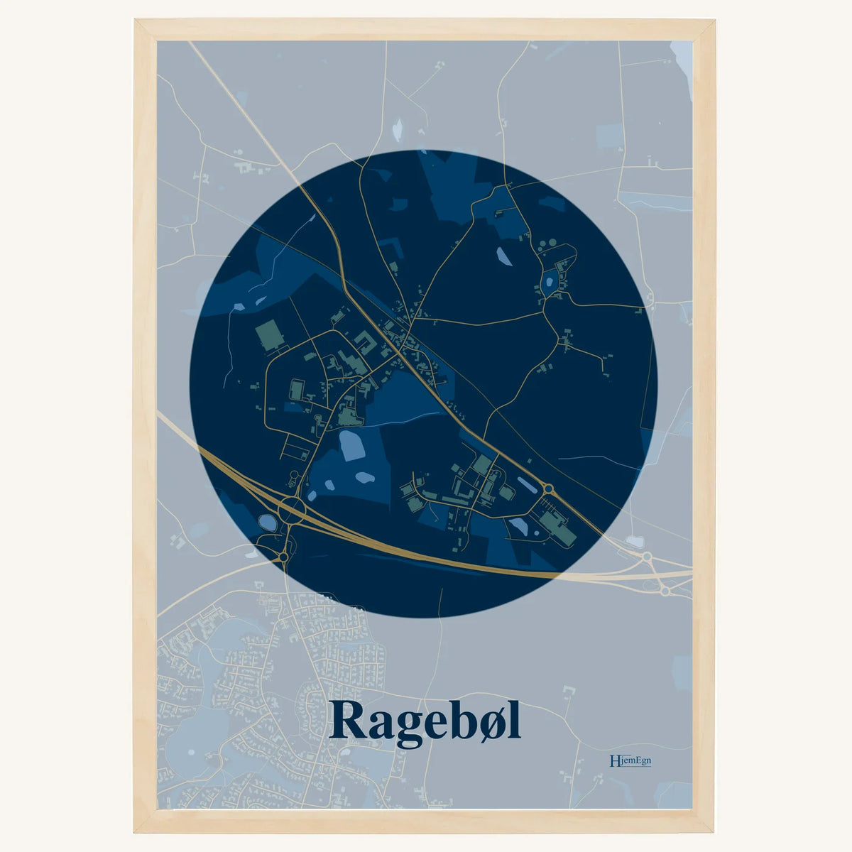 Ragebøl plakat – Centrum 2026 – Mørk blå