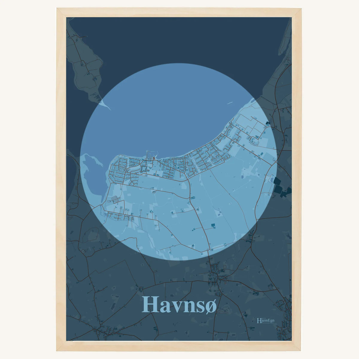 Havnsø plakat – Centrum 2026 – Lys pastel blå