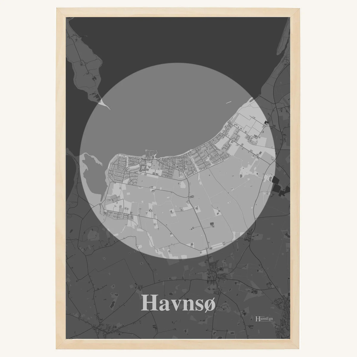 Havnsø plakat – Centrum 2026 – Lys pastel grå