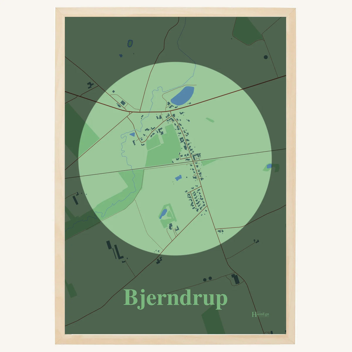Bjerndrup plakat – Centrum 2026 – Lys pastel grøn