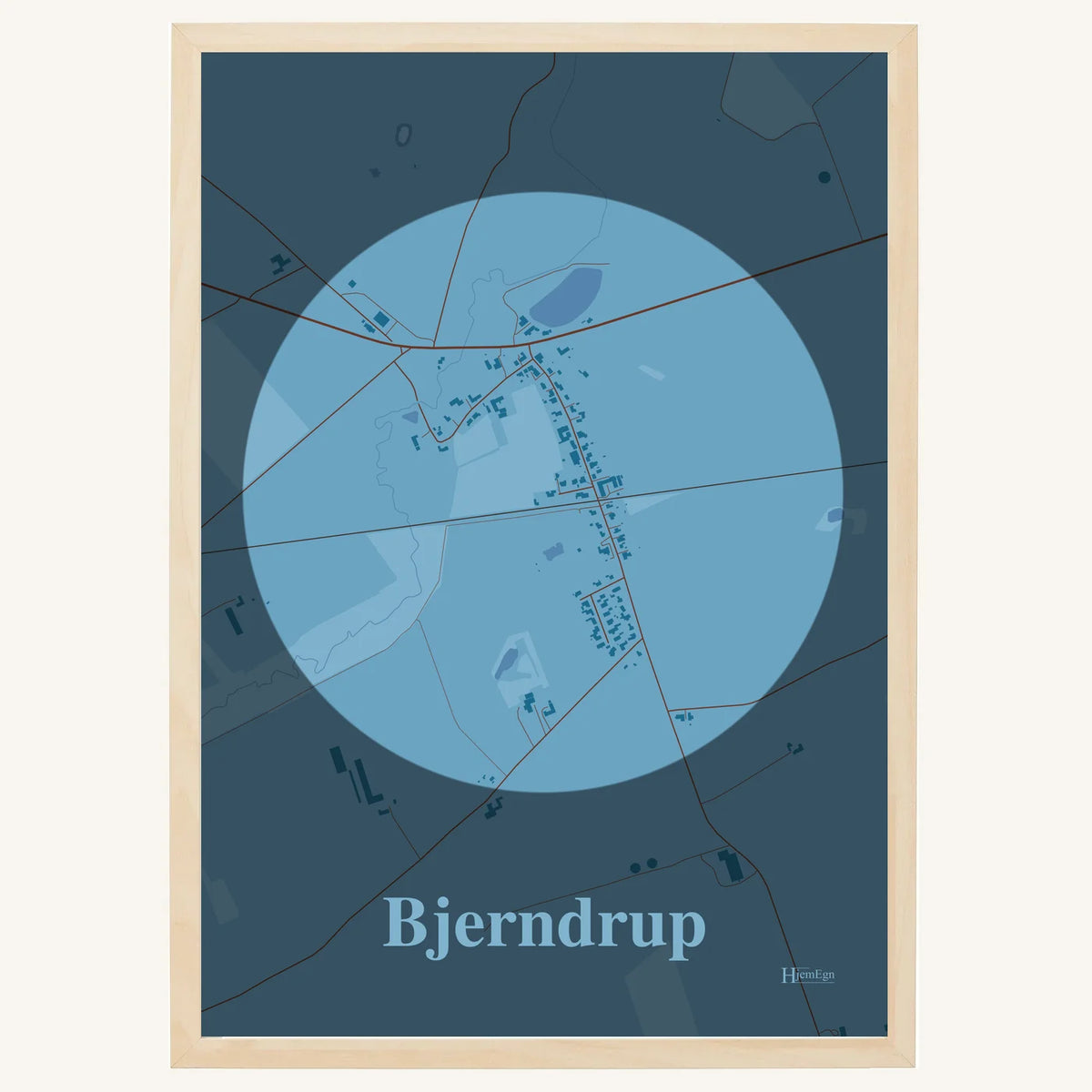 Bjerndrup plakat – Centrum 2026 – Lys pastel blå