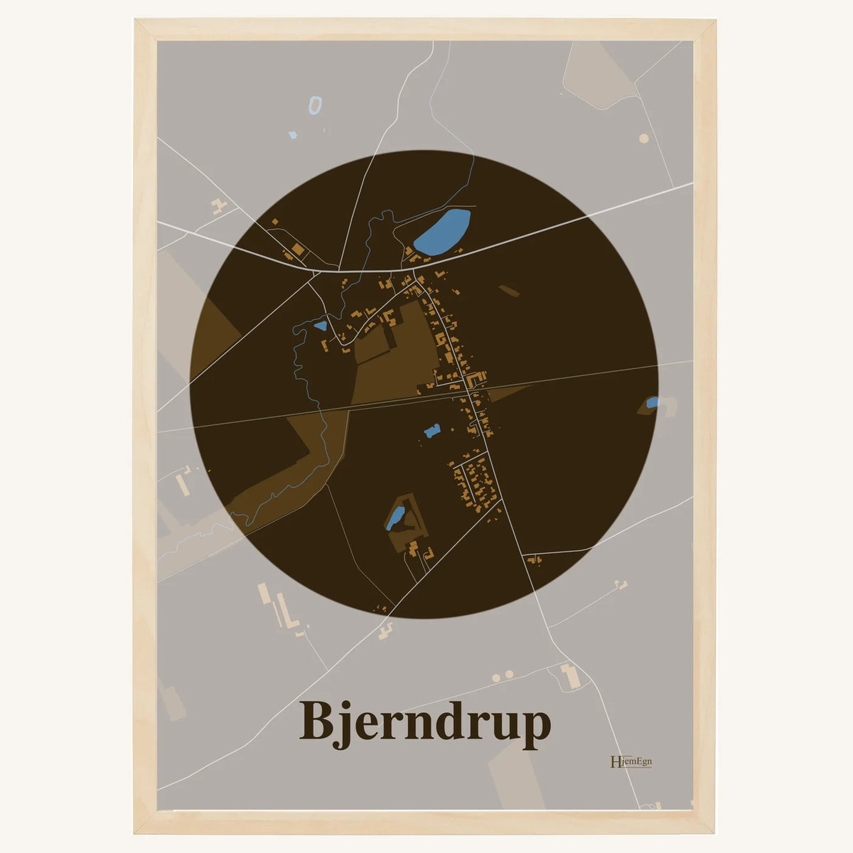 Bjerndrup plakat – Centrum 2026 – Mørk brun