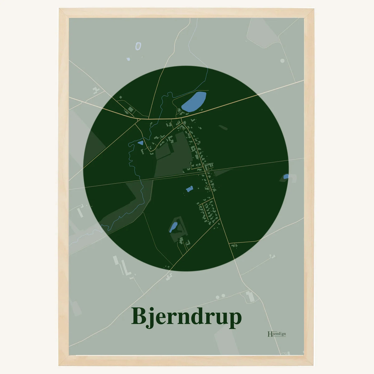 Bjerndrup plakat – Centrum 2026 – Mørk grøn