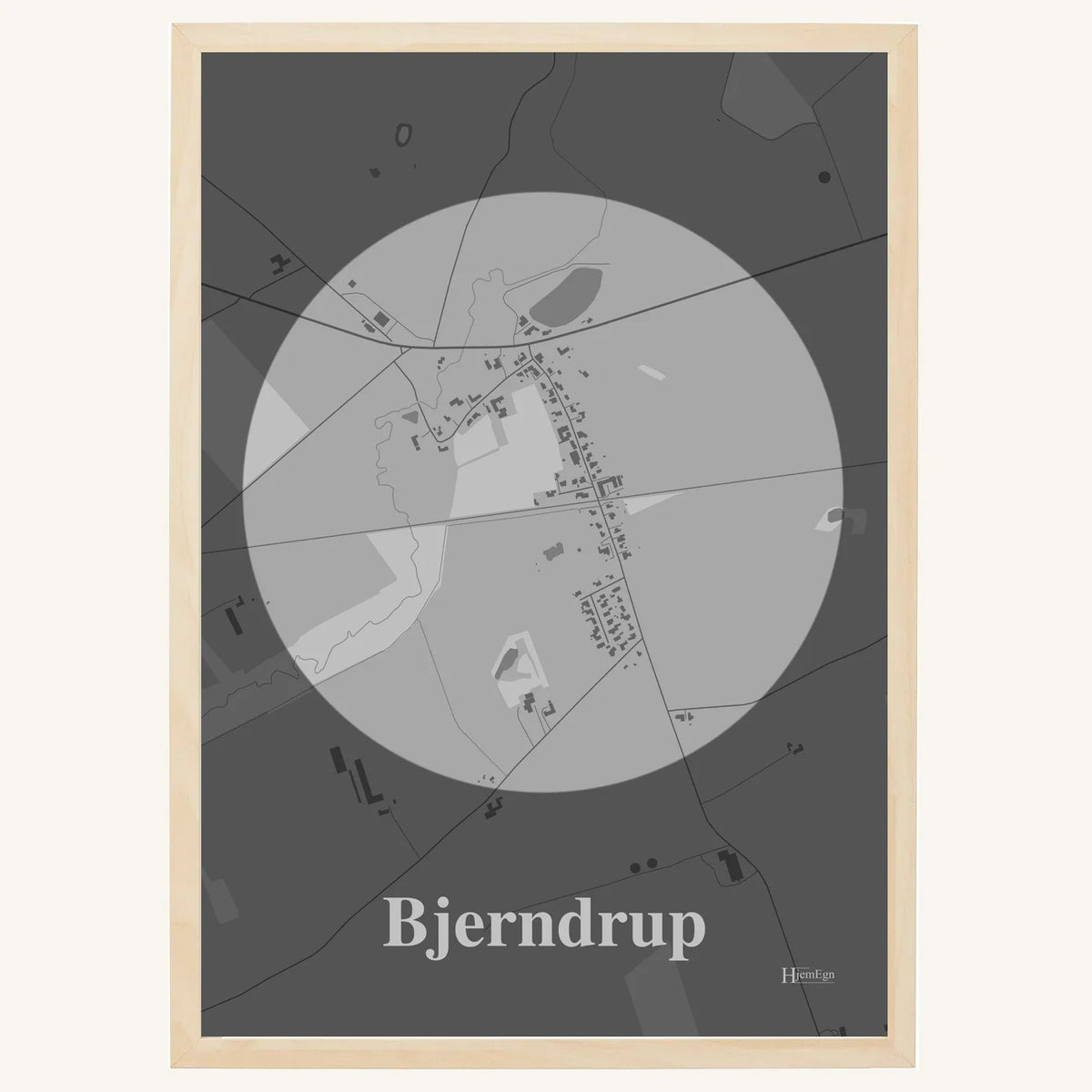 Bjerndrup plakat – Centrum 2026 – Lys pastel grå