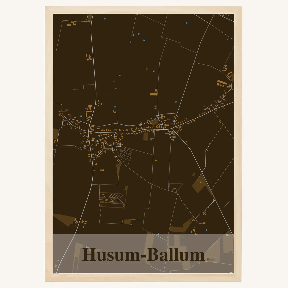 Husum-Ballum plakat – Firkantet 2026 – Mørk brun