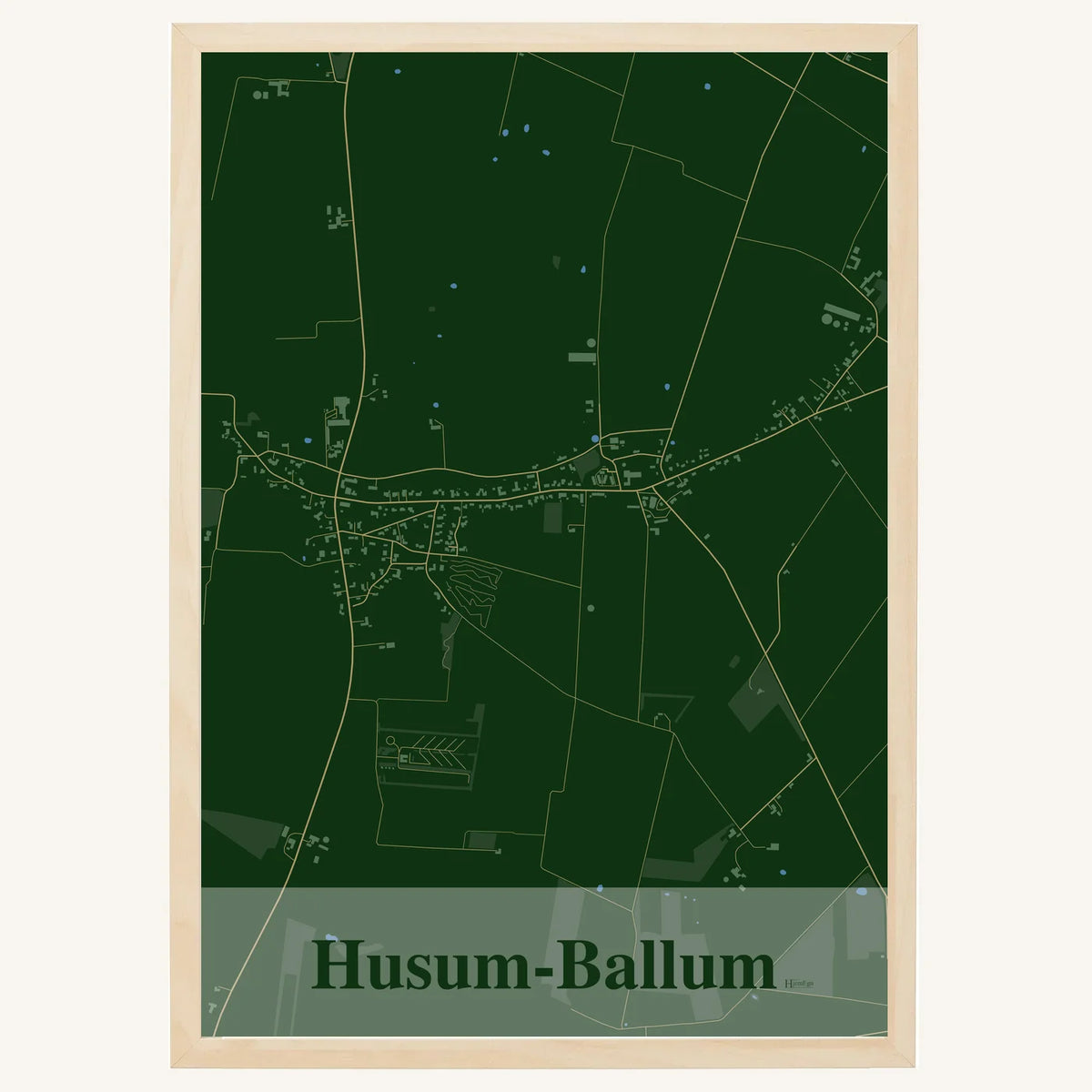 Husum-Ballum plakat – Firkantet 2026 – Mørk grøn