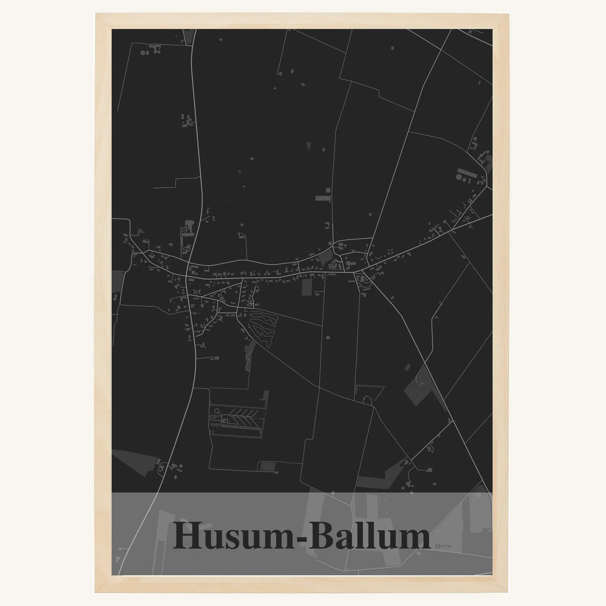 Husum-Ballum plakat – Firkantet 2026 – Mørk grå