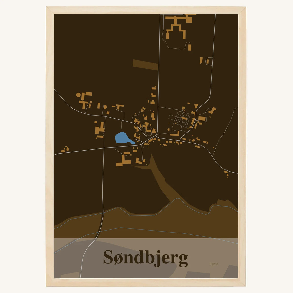 Søndbjerg plakat – Firkantet 2026 – Mørk brun