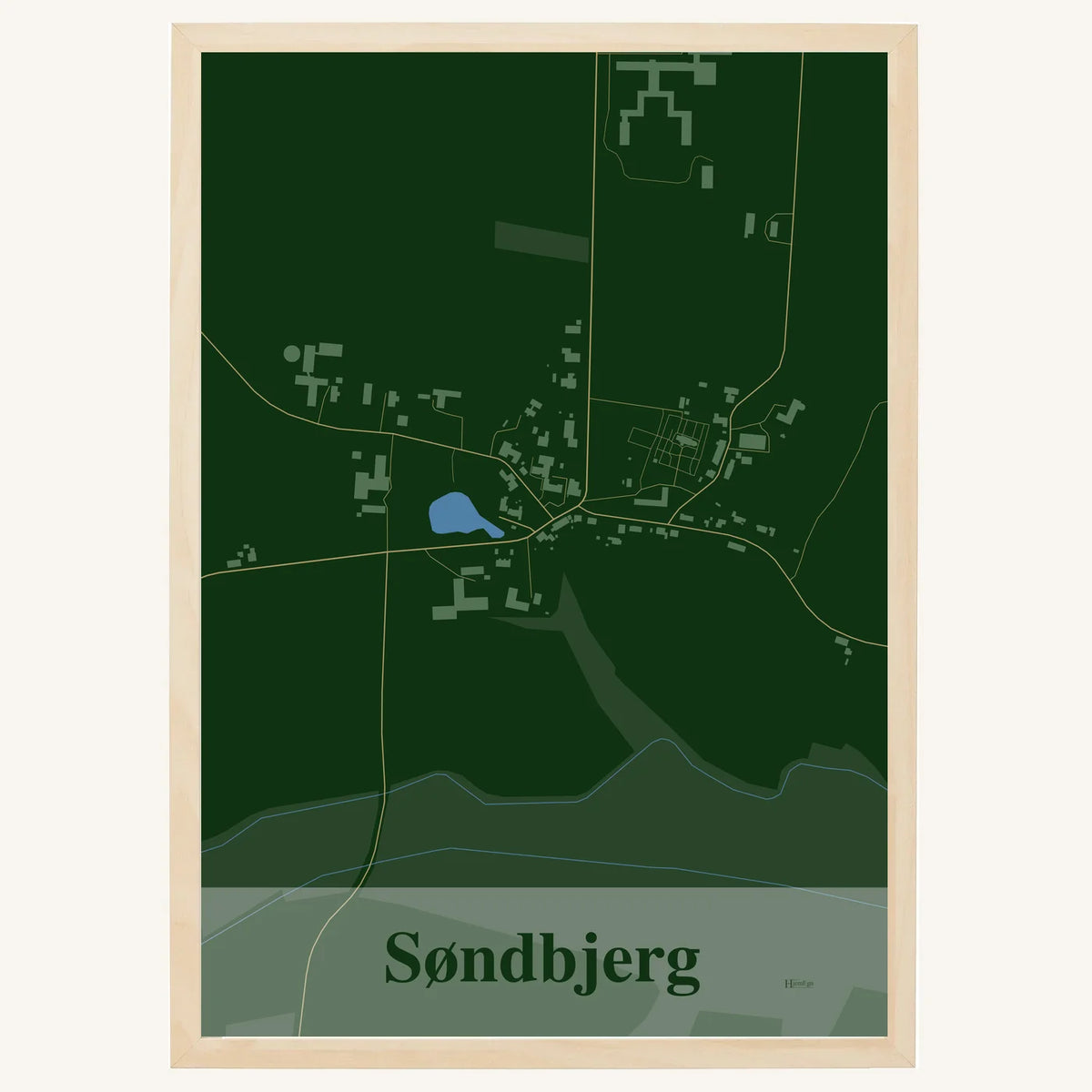 Søndbjerg plakat – Firkantet 2026 – Mørk grøn