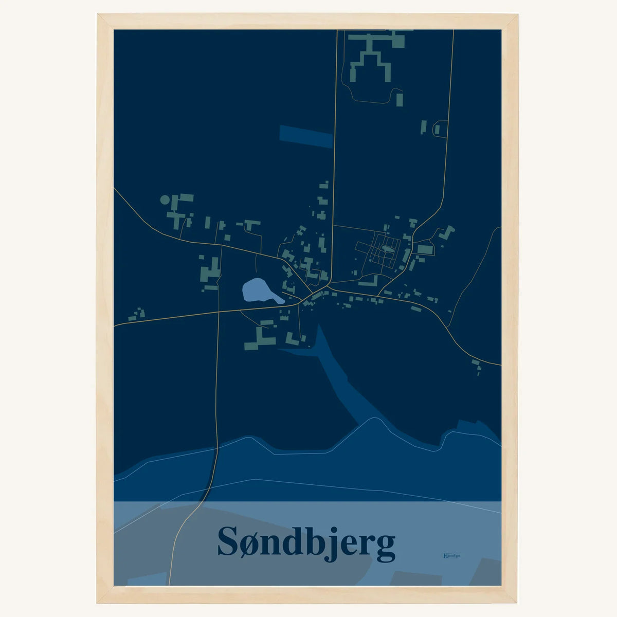 Søndbjerg plakat – Firkantet 2026 – Mørk blå