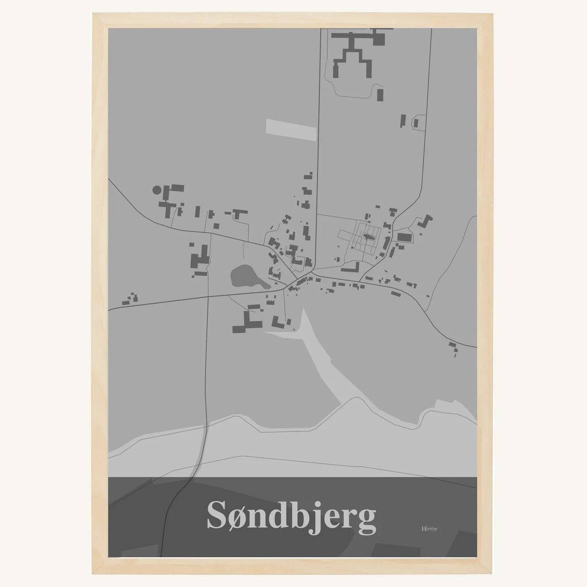Søndbjerg plakat – Firkantet 2026 – Lys pastel grå