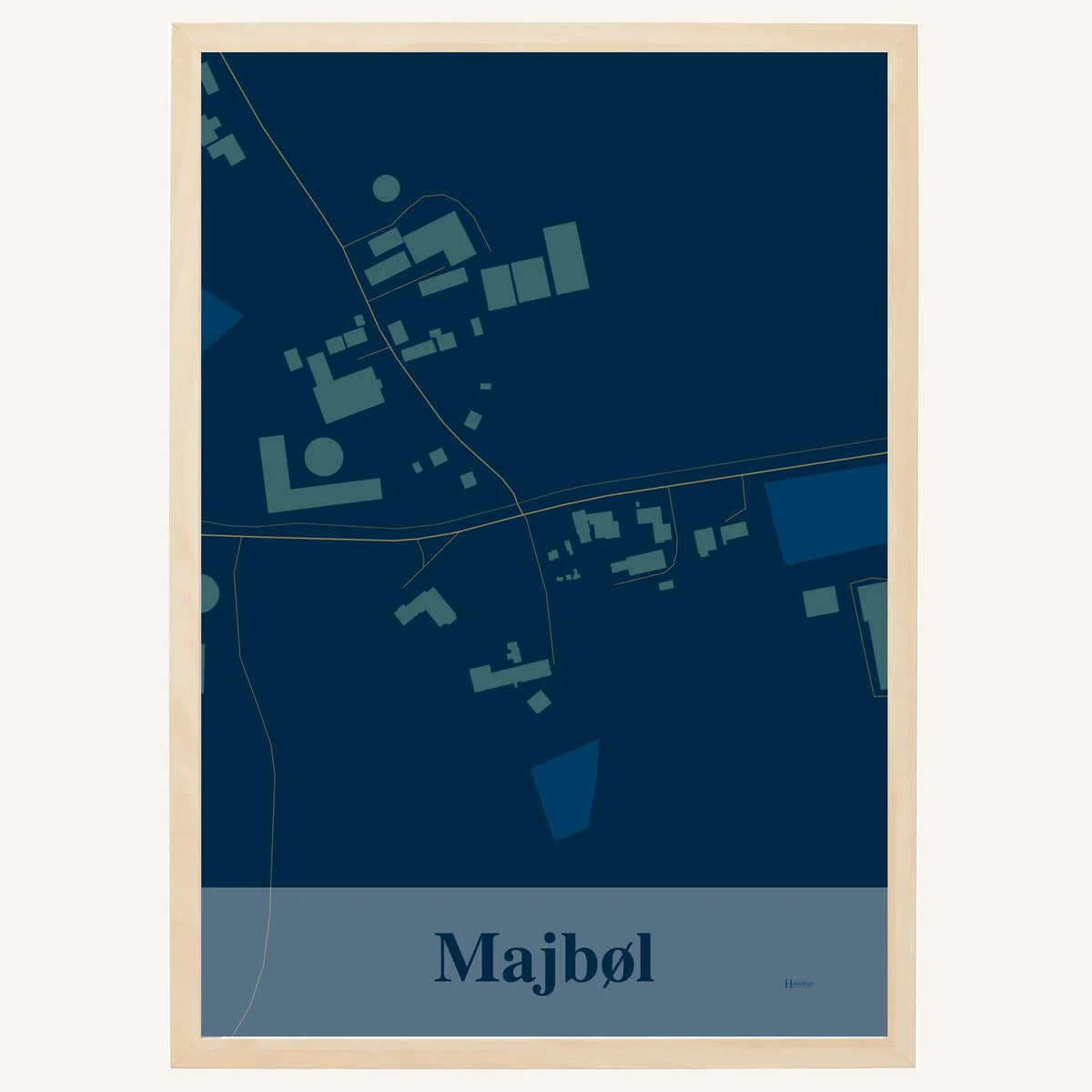 Majbøl plakat – Firkantet 2026 – Mørk blå