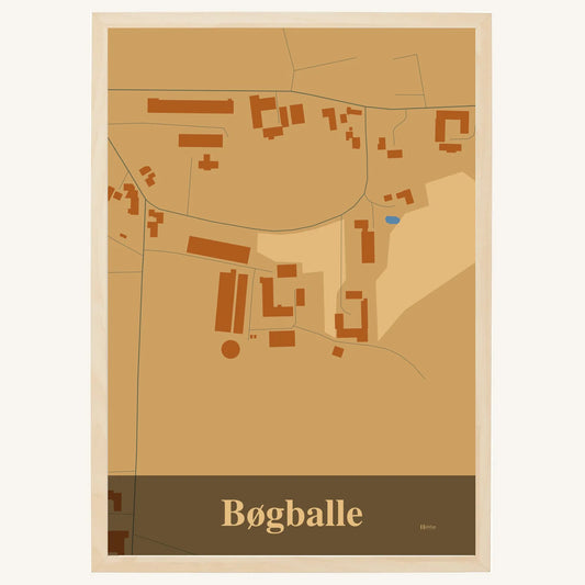 Bøgballe plakat – Firkantet 2026 – Lys pastel brun