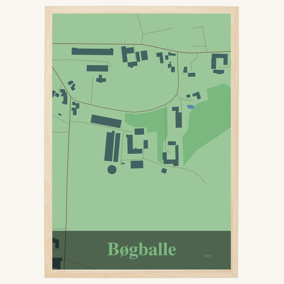 Bøgballe plakat – Firkantet 2026 – Lys pastel grøn